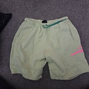 Jordan Light Green Shorts with Pink Accents